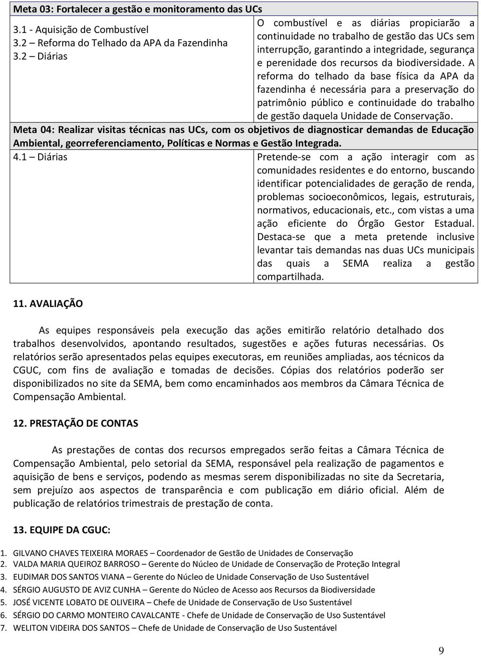 A reforma do telhado da base física da APA da fazendinha é necessária para a preservação do patrimônio público e continuidade do trabalho de gestão daquela Unidade de Conservação.