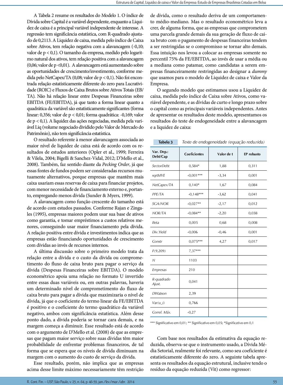 A regressão tem significância estatística, com R-quadrado ajustado de 0,2113.