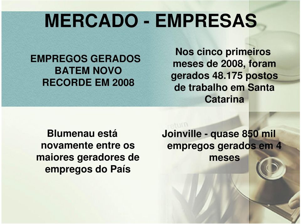 175 postos de trabalho em Santa Catarina Blumenau está novamente