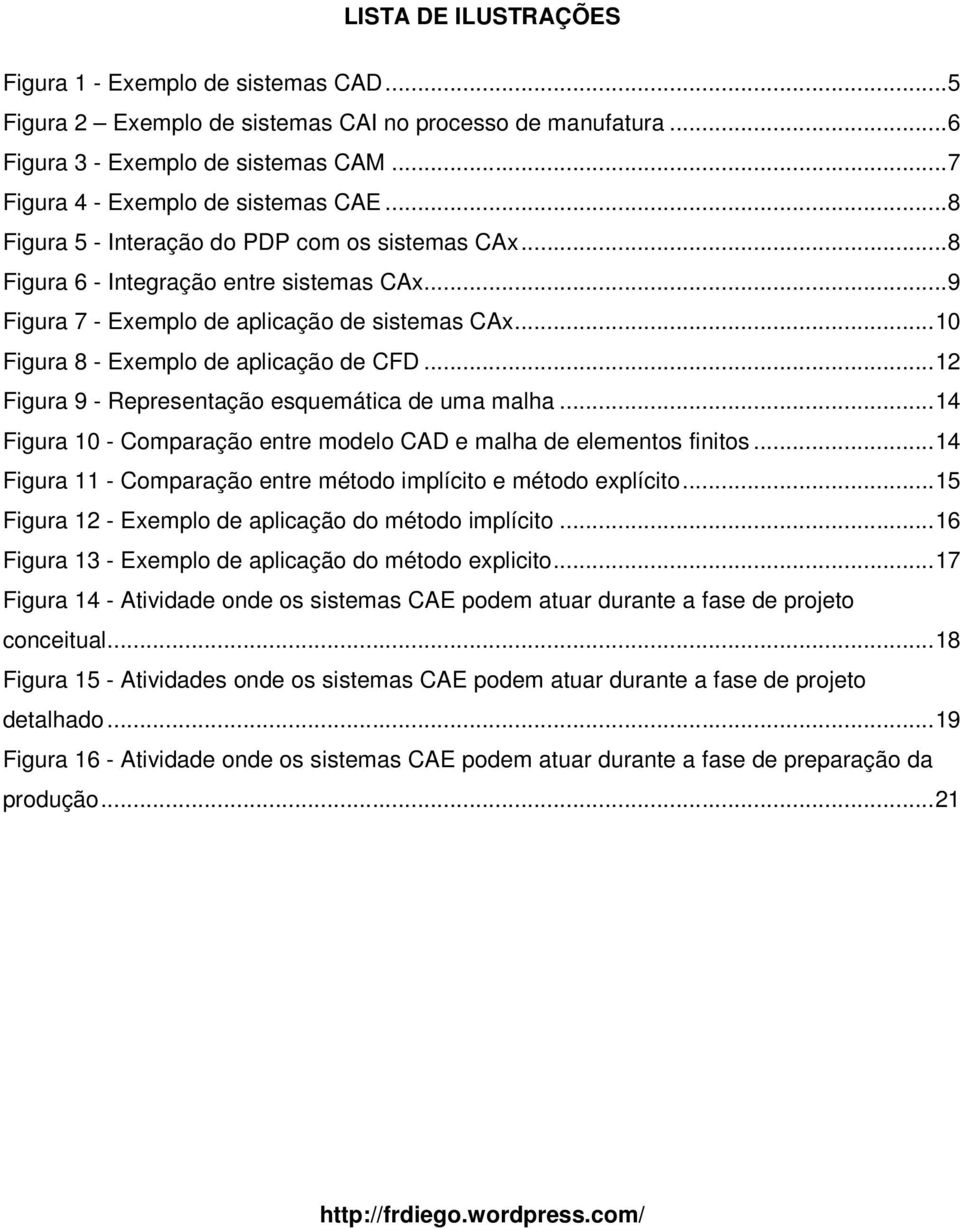 .. 12 Figura 9 - Representação esquemática de uma malha... 14 Figura 10 - Comparação entre modelo CAD e malha de elementos finitos... 14 Figura 11 - Comparação entre método implícito e método explícito.