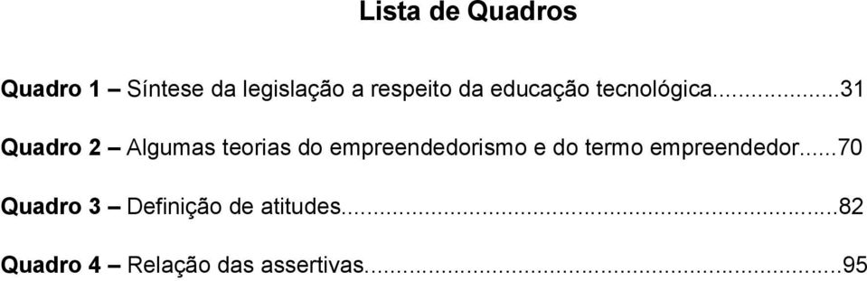 ..31 Quadro 2 Algumas teorias do empreendedorismo e do