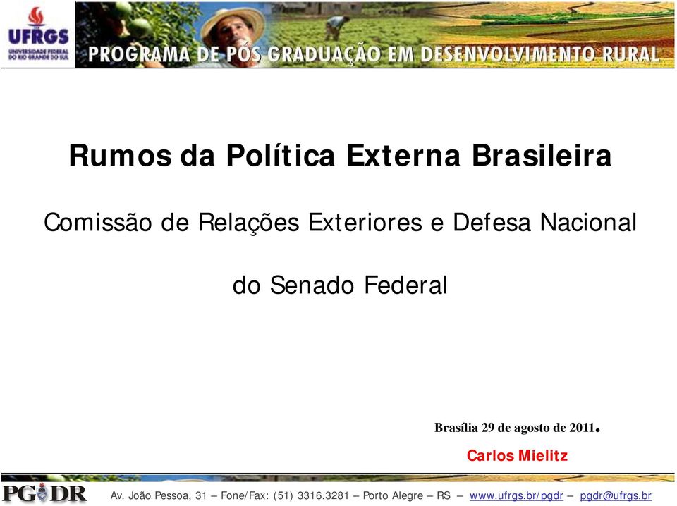 Defesa Nacional do Senado Federal