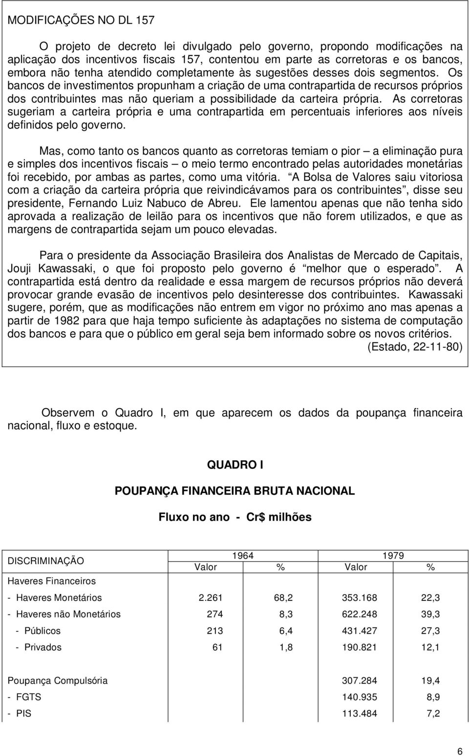 Os bancos de investimentos propunham a criação de uma contrapartida de recursos próprios dos contribuintes mas não queriam a possibilidade da carteira própria.