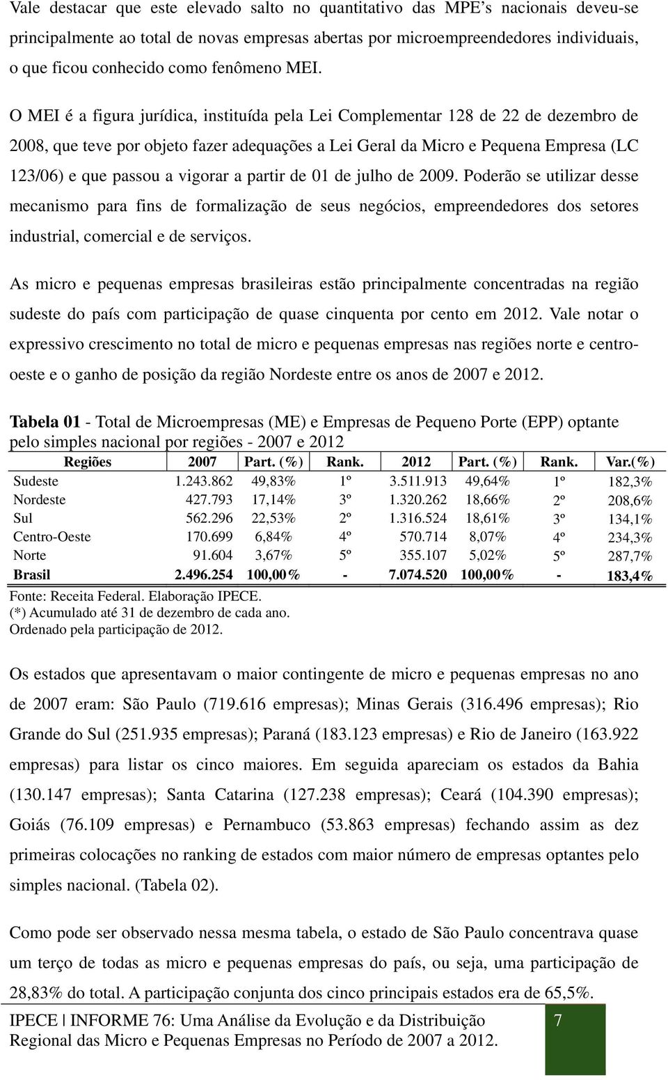 O MEI é a figura jurídica, instituída pela Lei Complementar 128 de 22 de dezembro de 2008, que teve por objeto fazer adequações a Lei Geral da Micro e Pequena Empresa (LC 123/06) e que passou a