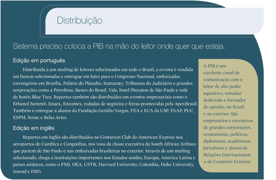 estrangeiras em Brasília, Palácio do Planalto, Itamaraty, Tribunais do Judiciário e grandes corporações como a Petrobras, Banco do Brasil, Vale, hotel Sheraton de São Paulo e rede de hotéis Blue Tree.