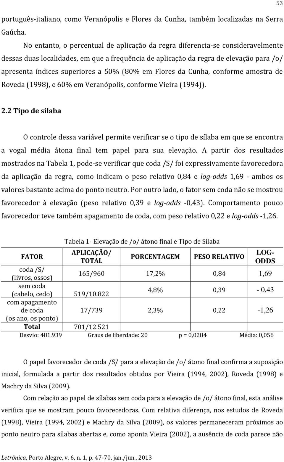 50% (80% em Flores da Cunha, conforme amostra de Roveda (1998), e 60% em Veranópolis, conforme Vieira (1994)). 53 2.