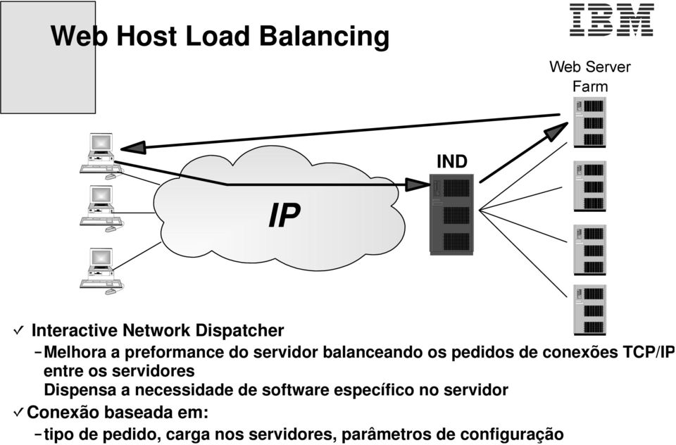 entre os servidores Dispensa a necessidade de software específico no servidor