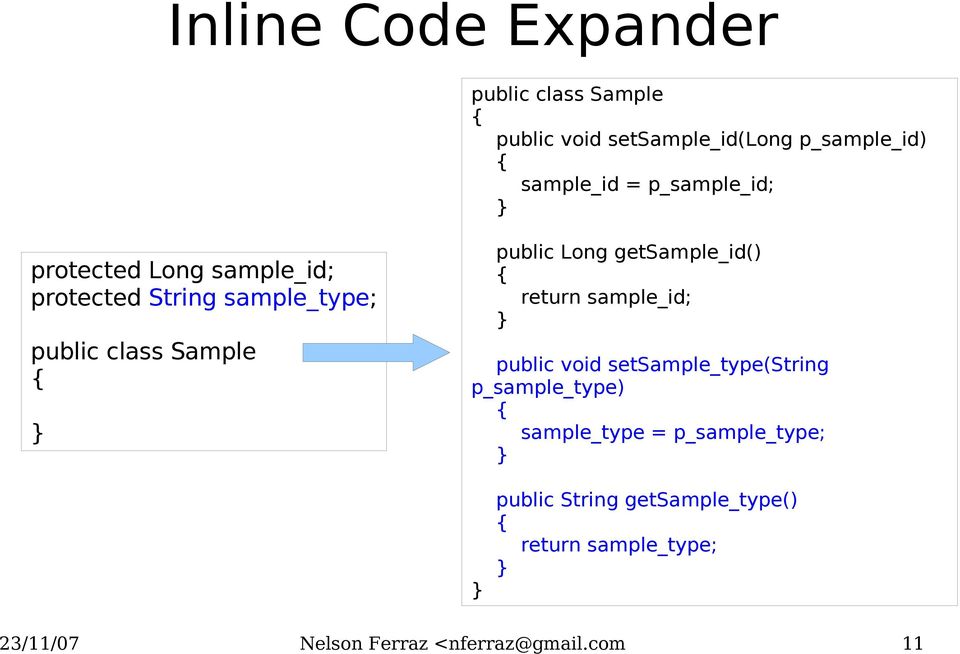 getsample_id() return sample_id; public void setsample_type(string p_sample_type) sample_type =