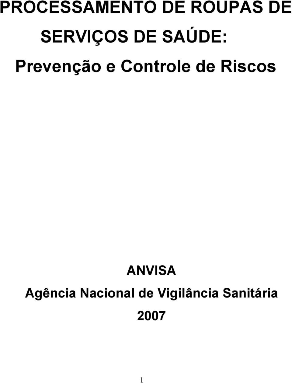 Controle de Riscos ANVISA