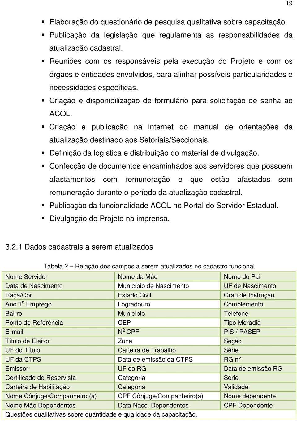 Criação e disponibilização de formulário para solicitação de senha ao ACOL. Criação e publicação na internet do manual de orientações da atualização destinado aos Setoriais/Seccionais.