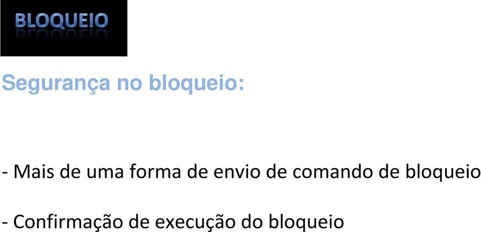 de comando de bloqueio -