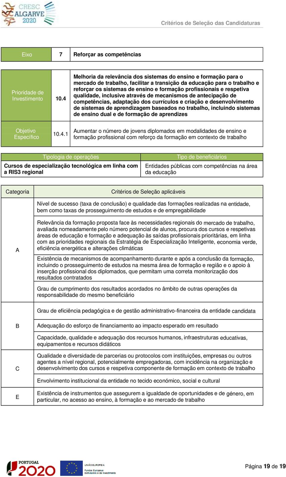 respetiva qualidade, inclusive através de mecanismos de antecipação de competências, adaptação dos currículos e criação e desenvolvimento de sistemas de aprendizagem baseados no trabalho, incluindo