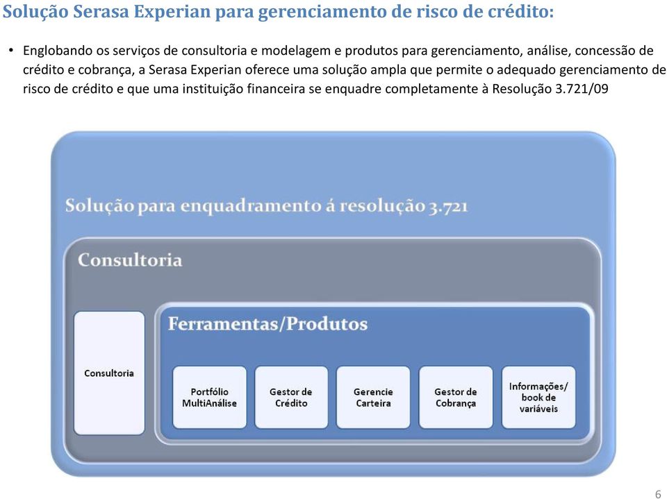 cobrança, a Serasa Experian oferece uma solução ampla que permite o adequado gerenciamento