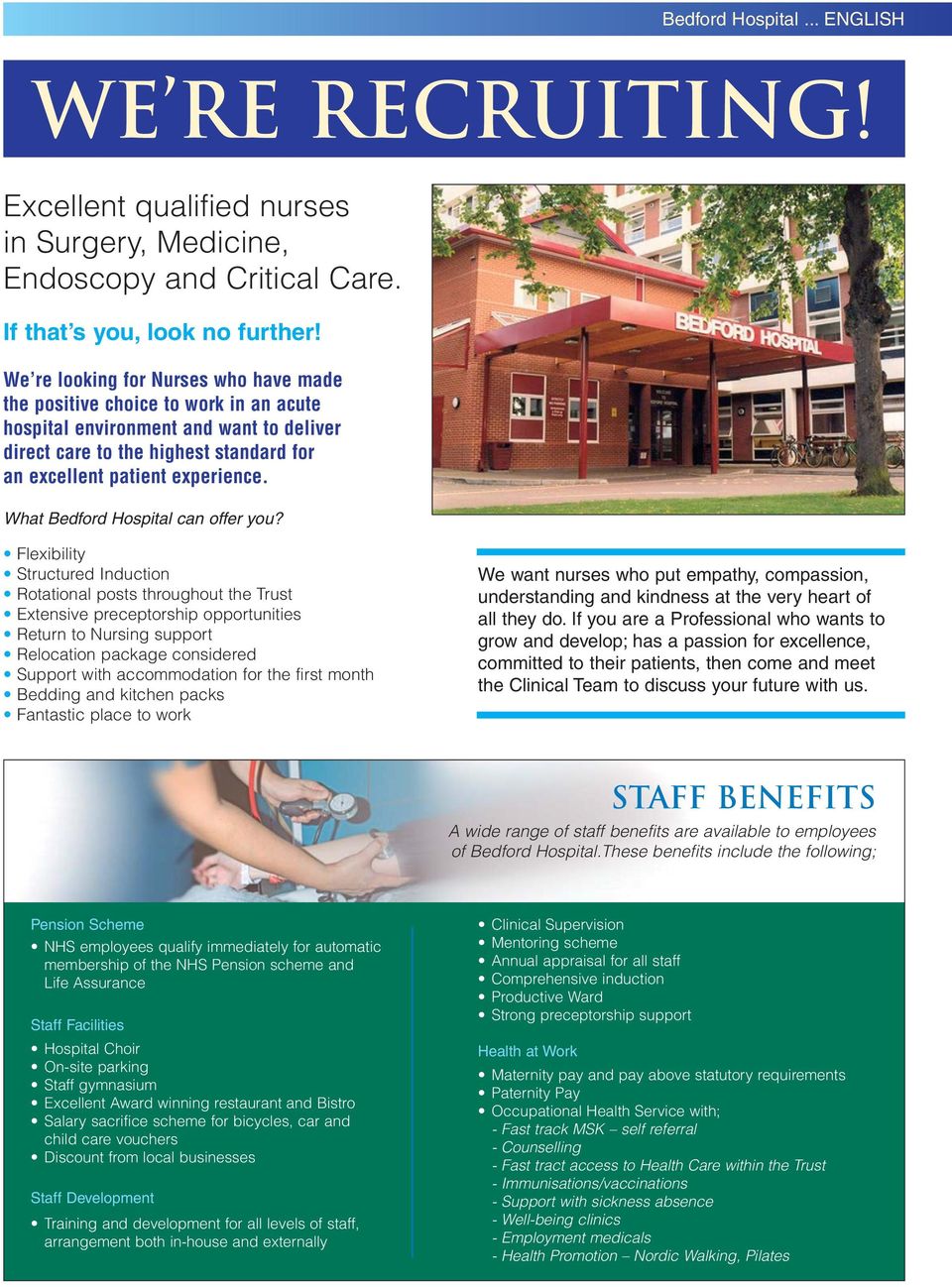 What Bedford Hospital can offer you?