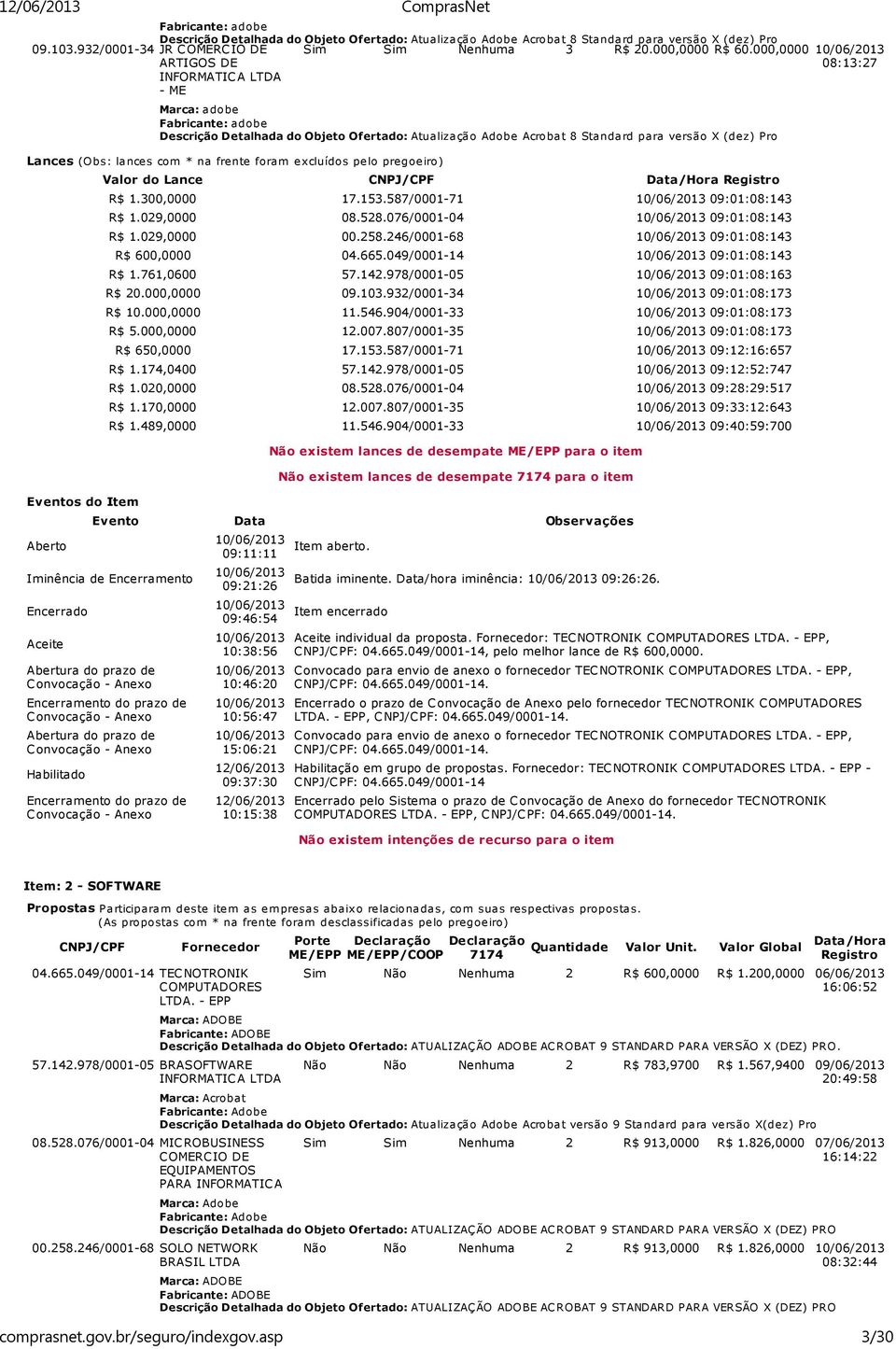 000,0000 08:13:27 Marca: adobe Fabricante: adobe Descrição Detalhada do Objeto Ofertado: Atualização Adobe Acrobat 8 Standard para versão X (dez) Pro Lances (Obs: lances com * na frente foram