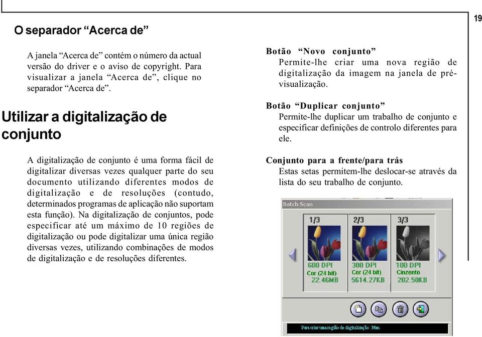 resoluções (contudo, determinados programas de aplicação não suportam esta função).