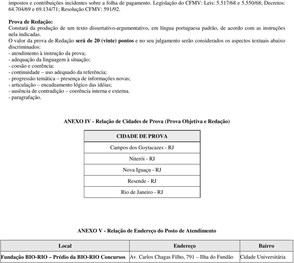 O valor da prova de Redação será de 20 (vinte) pontos e no seu julgamento serão considerados os aspectos textuais abaixo discriminados: - atendimento à instrução da prova; - adequação da linguagem à