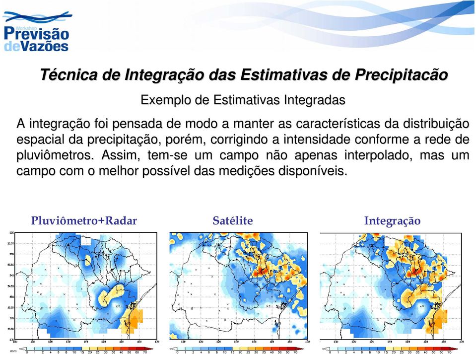 corrigindo a intensidade conforme a rede de pluviômetros.