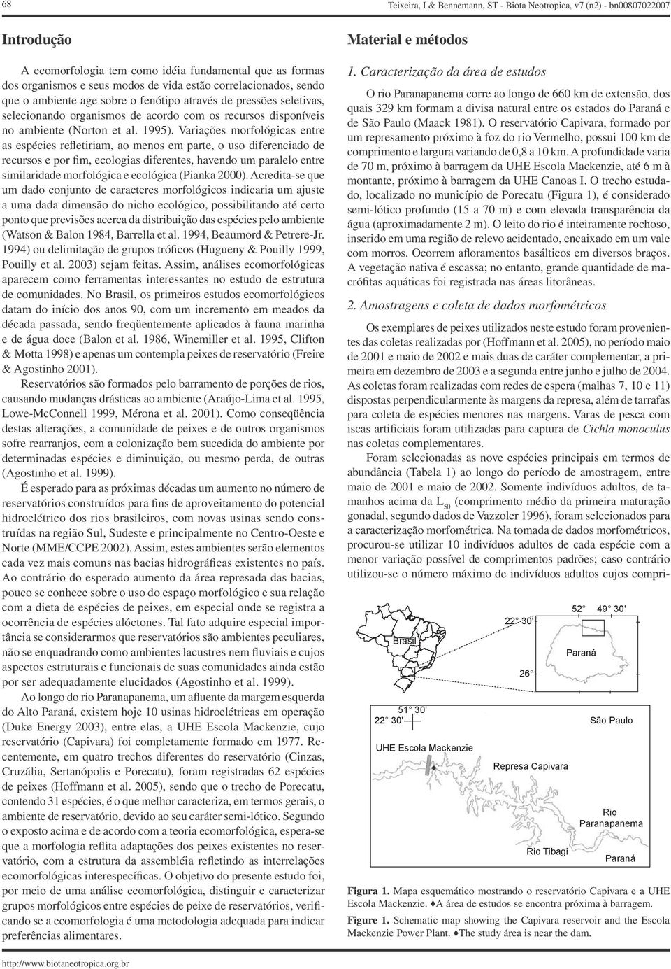 Variações morfológicas entre as espécies refletiriam, ao menos em parte, o uso diferenciado de recursos e por fim, ecologias diferentes, havendo um paralelo entre similaridade morfológica e ecológica