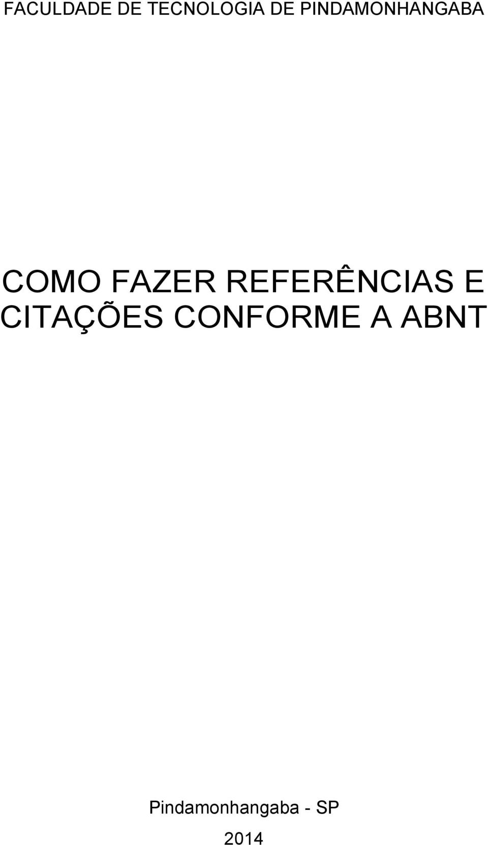 REFERÊNCIAS E CITAÇÕES