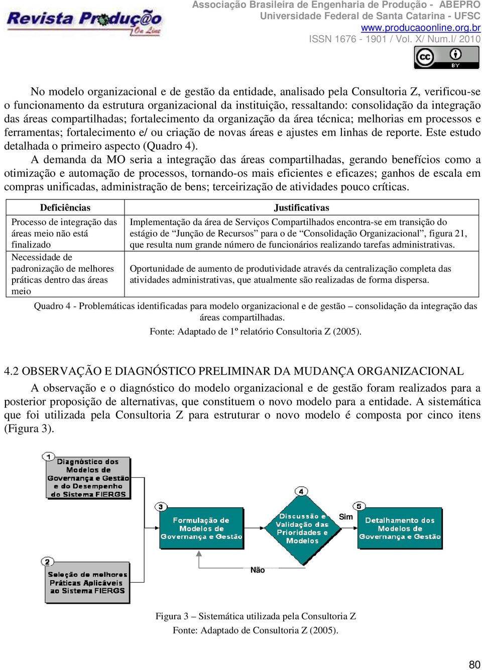 Este estudo detalhada o primeiro aspecto (Quadro 4).