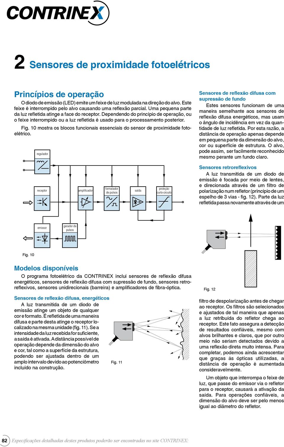 10 motr o bloco funcioni eencii do enor de proximidde fotoelétrico.