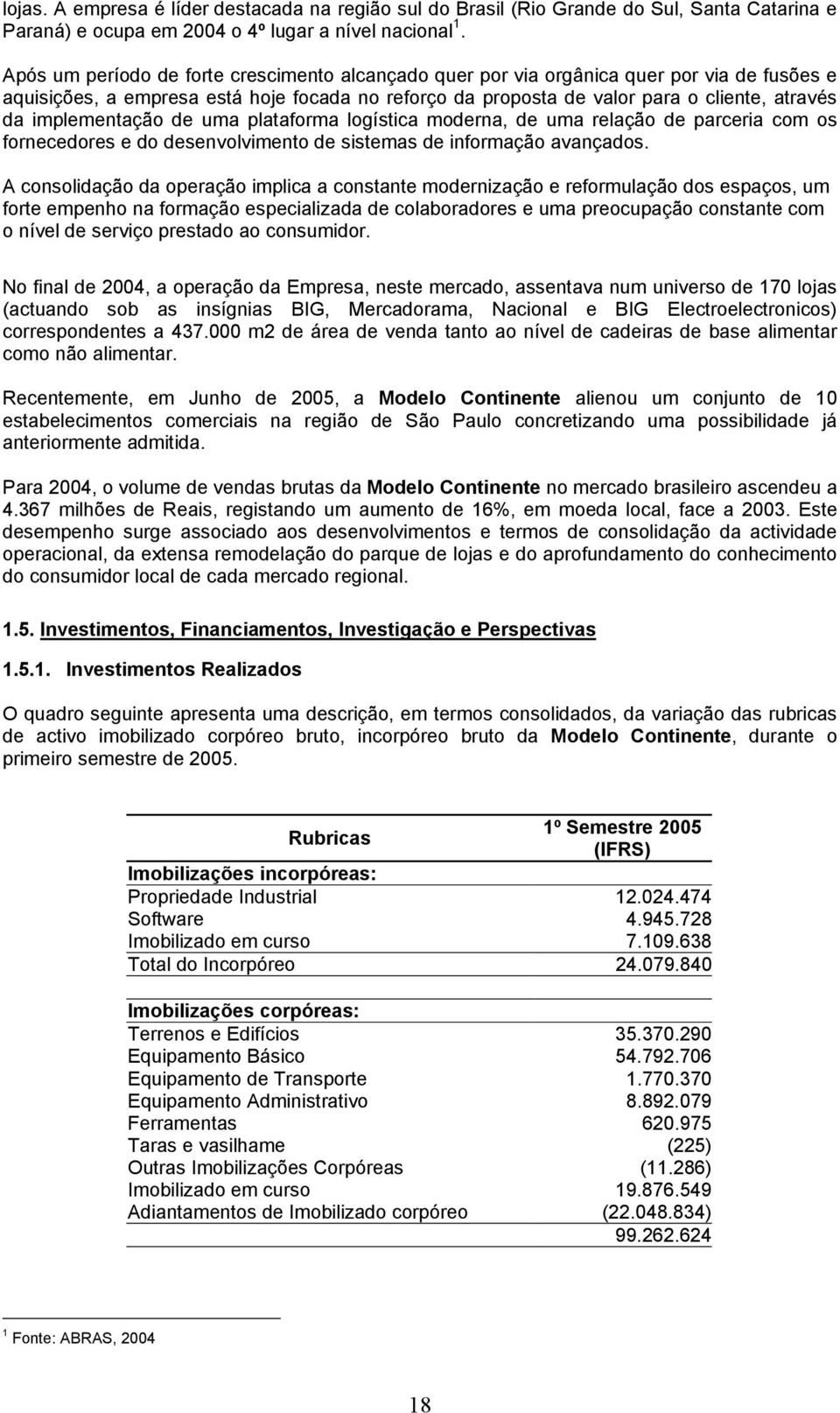 implementação de uma plataforma logística moderna, de uma relação de parceria com os fornecedores e do desenvolvimento de sistemas de informação avançados.