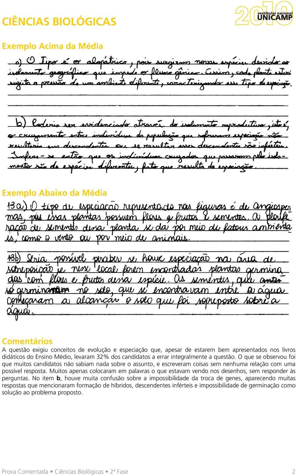 Muitos apenas colocaram em palavras o que estavam vendo nos desenhos, sem responder às perguntas.