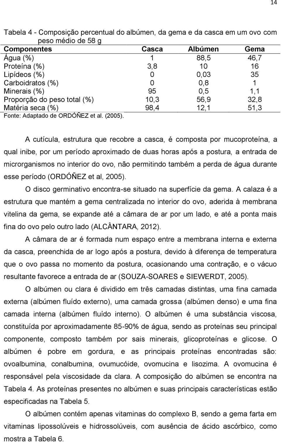 A cutícula, estrutura que recobre a casca, é composta por mucoproteína, a qual inibe, por um período aproximado de duas horas após a postura, a entrada de microrganismos no interior do ovo, não