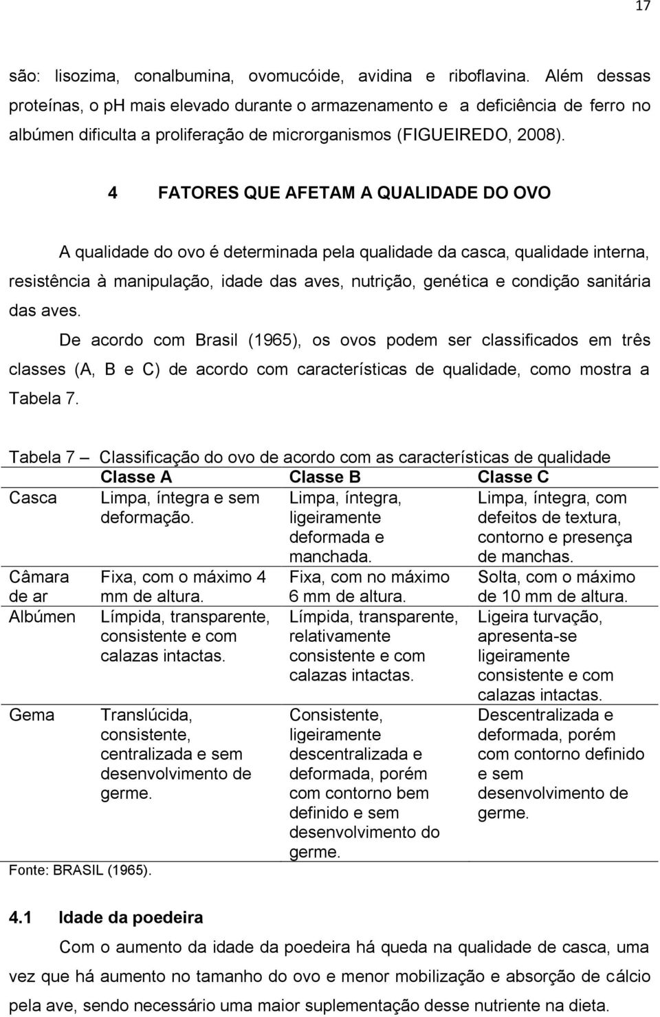 4 FATORES QUE AFETAM A QUALIDADE DO OVO A qualidade do ovo é determinada pela qualidade da casca, qualidade interna, resistência à manipulação, idade das aves, nutrição, genética e condição sanitária