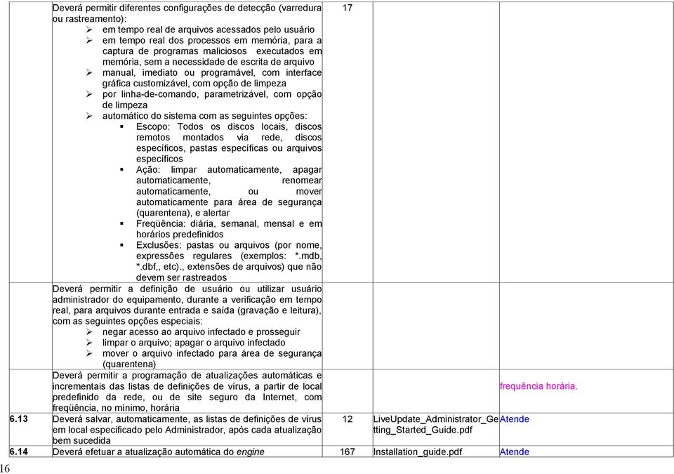 parametrizável, com opção de limpeza automático do sistema com as seguintes opções: Escopo: Todos os discos locais, discos remotos montados via rede, discos específicos, pastas específicas ou