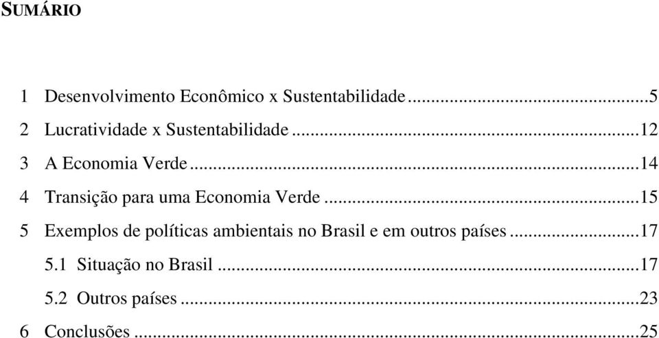 ..14 4 Transição para uma Economia Verde.