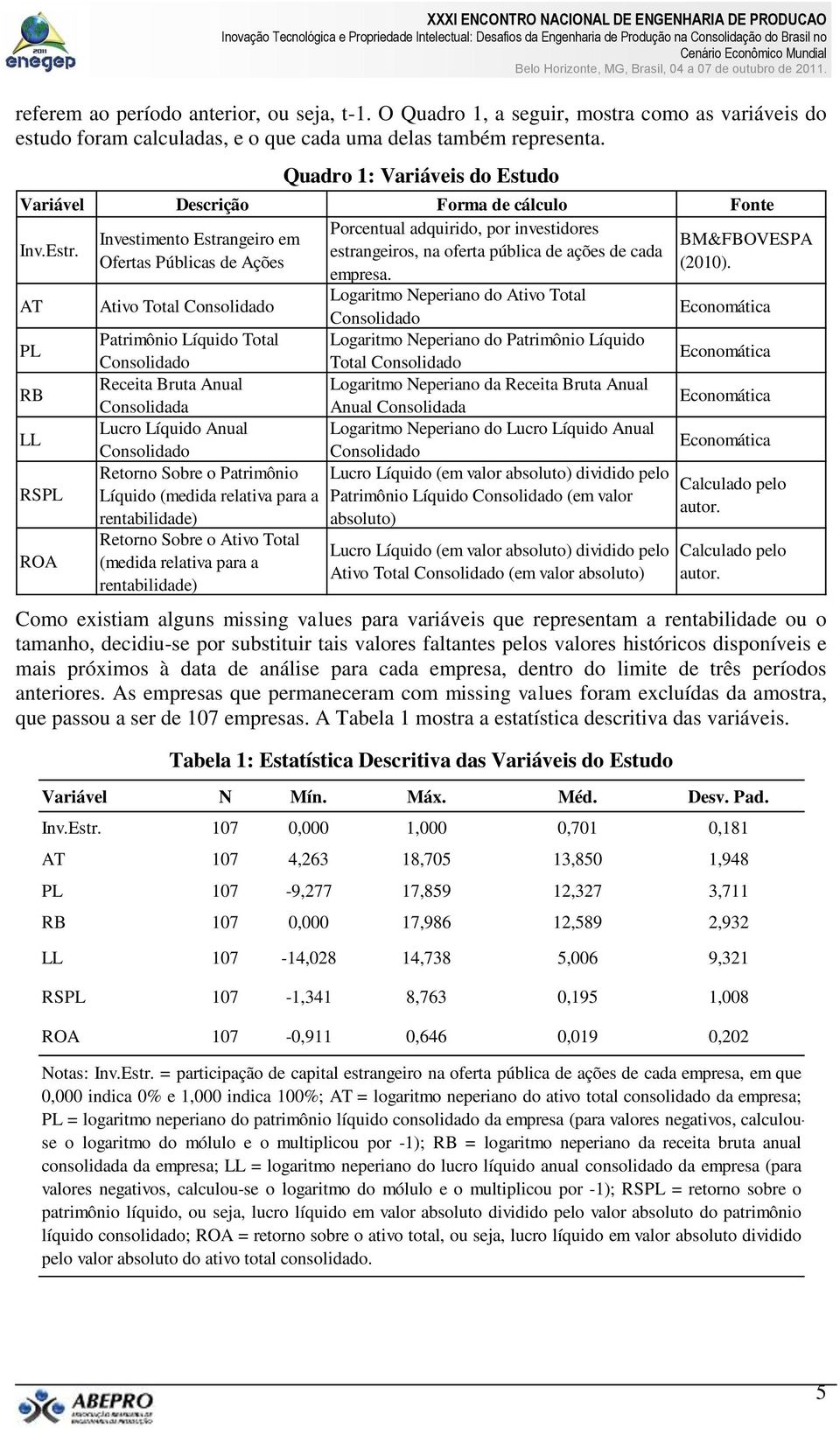 Porcentual adquirido, por investidores Investimento Estrangeiro em BM&FBOVESPA estrangeiros, na oferta pública de ações de cada Ofertas Públicas de Ações (2010). empresa.