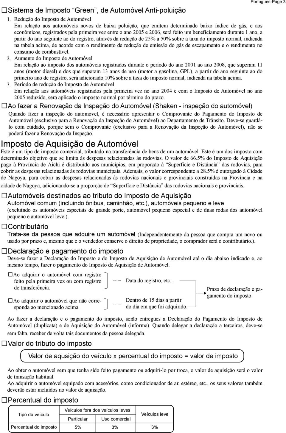 será feito um beneficiamento durante 1 ano, a partir do ano seguinte ao do registro, através da redução de 25% a 50% sobre a taxa do imposto normal, indicada na tabela acima, de acordo com o