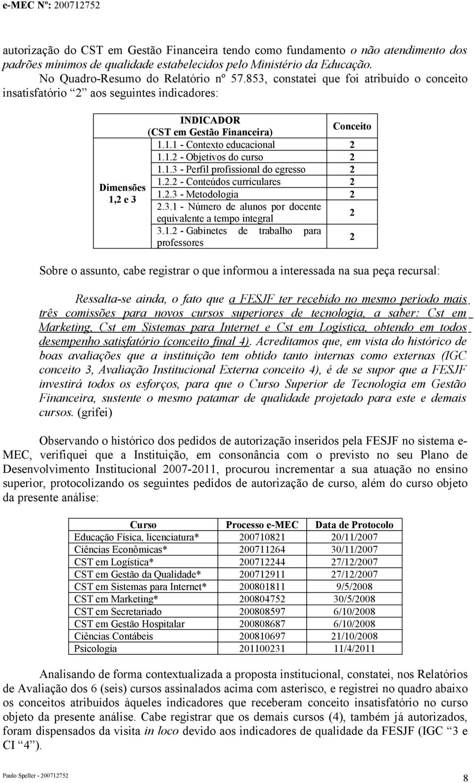 2.2 - Conteúdos curriculares 2 Dimensões 1.