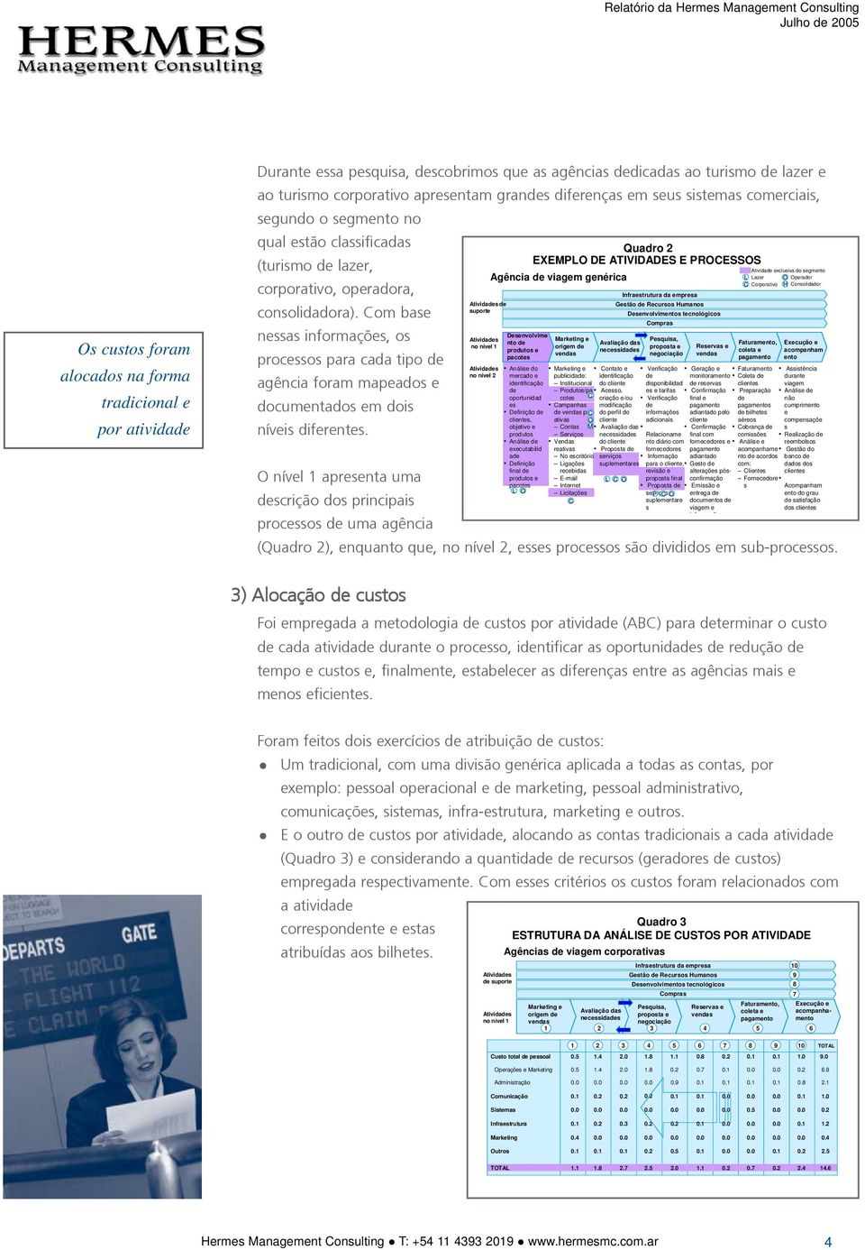 Lazer O Operador C Corporativo H Consolidador corporativo, operadora, Infraestrutura da empresa Atividades de Gestão de Recursos Humanos suporte consolidadora).