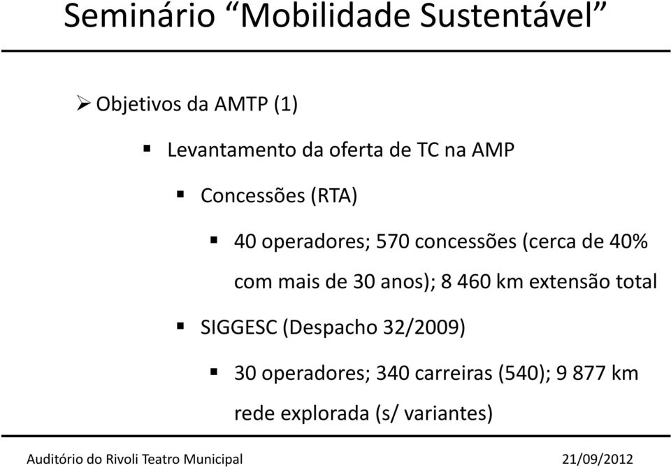 mais de 30 anos); 8 460 km extensão total SIGGESC (Despacho