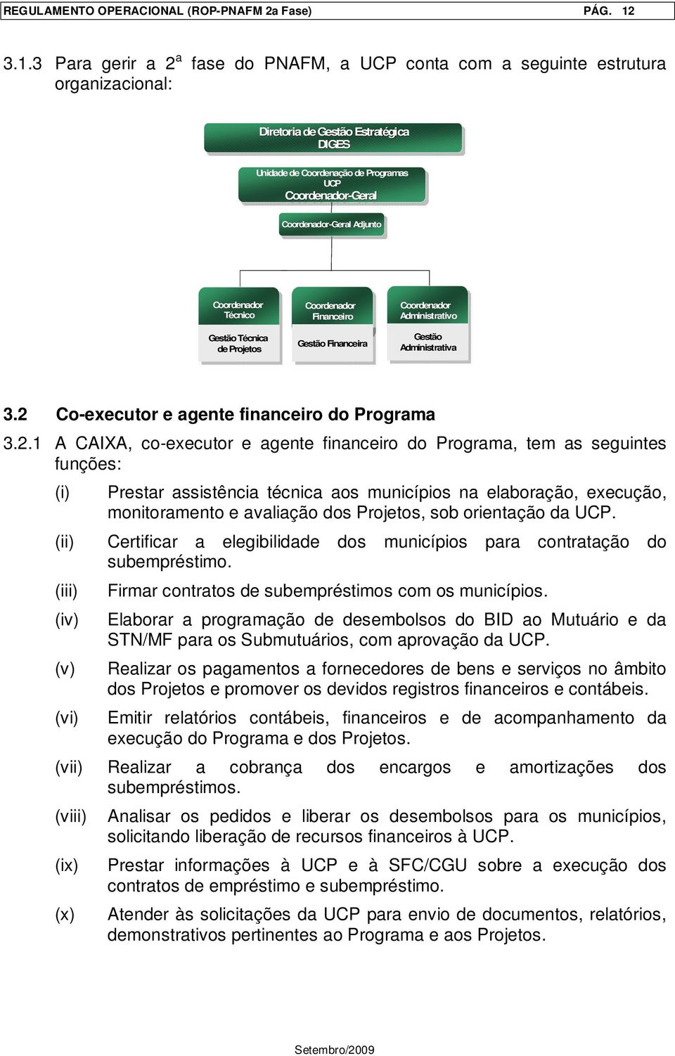 Programas UCP UCP Coordenador-Geral Coordenador-Geral Coordenador-Geral Adjunto Adjunto Coordenador Coordenador Técnico Técnico Gestão Gestão Técnica Técnica de de Projetos Projetos Coordenador