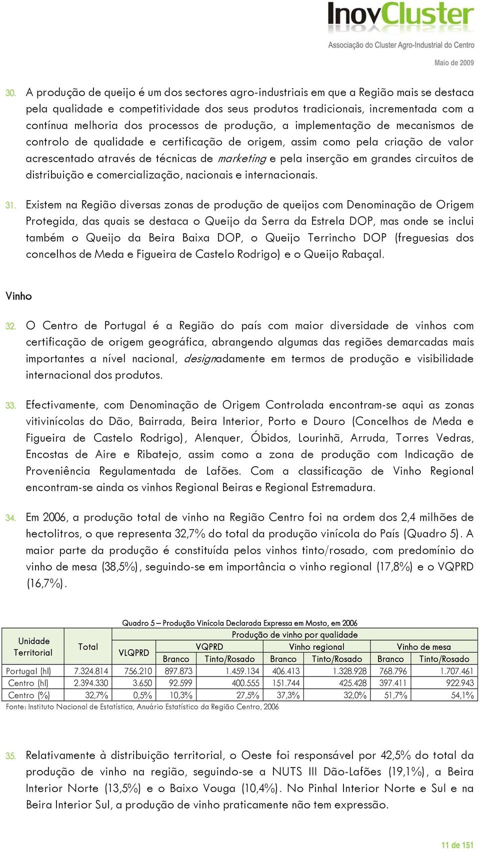 em grandes circuitos de distribuição e comercialização, nacionais e internacionais. 31.