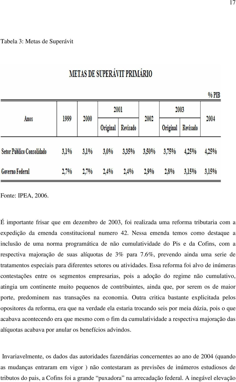 6%, prevendo ainda uma serie de tratamentos especiais para diferentes setores ou atividades.