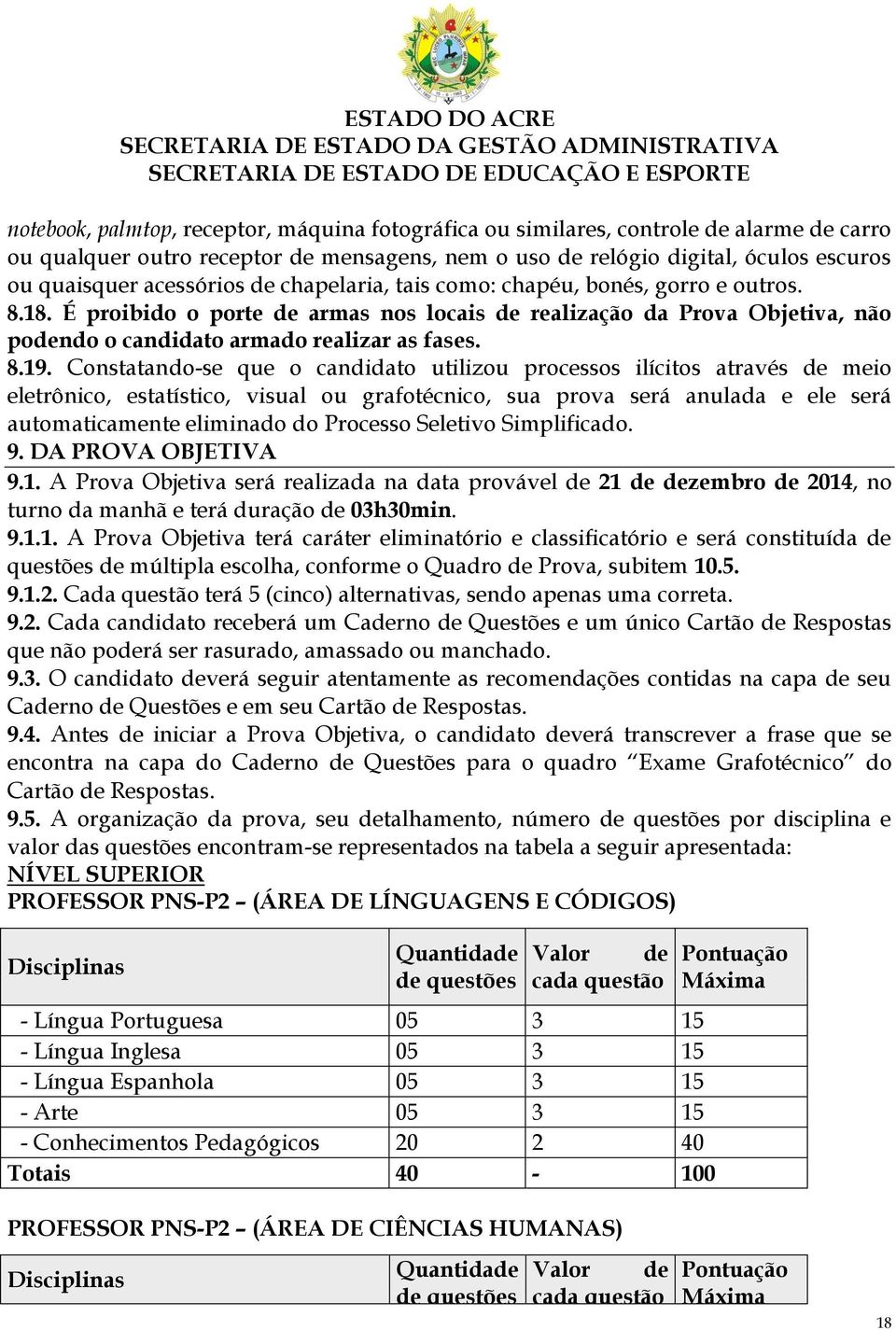 Constatando-se que o candidato utilizou processos ilícitos através de meio eletrônico, estatístico, visual ou grafotécnico, sua prova será anulada e ele será automaticamente eliminado do Processo