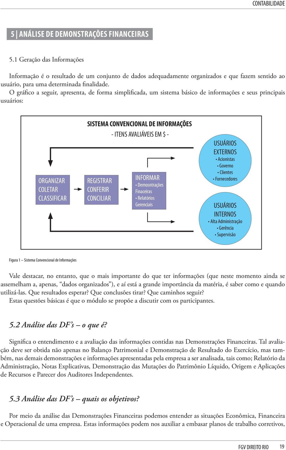 O gráfico a seguir, apresenta, de forma simplificada, um sistema básico de informações e seus principais usuários: ORGANIZAR COLETAR CLASSIFICAR SISTEMA CONVENCIONAL DE INFORMAÇÕES - ITENS AVALIÁVEIS