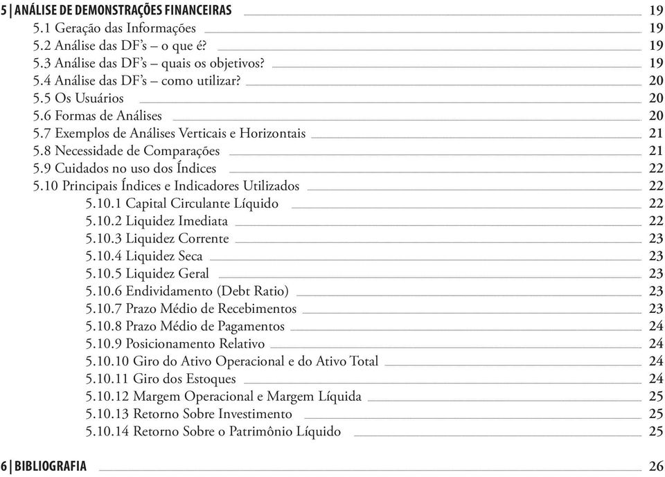 10.2 Liquidez Imediata 5.10.3 Liquidez Corrente 5.10.4 Liquidez Seca 5.10.5 Liquidez Geral 5.10.6 Endividamento (Debt Ratio) 5.10.7 Prazo Médio de Recebimentos 5.10.8 Prazo Médio de Pagamentos 5.10.9 Posicionamento Relativo 5.