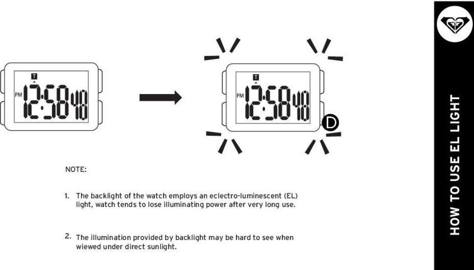 light, watch tends to lose illuminating power after very long