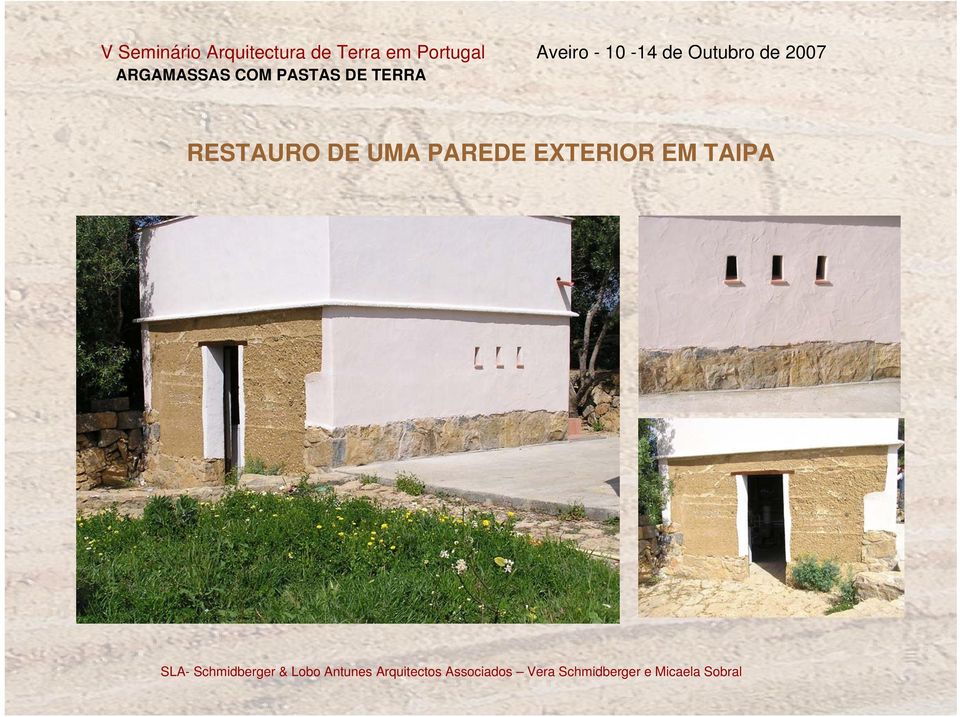Arquitectura de Terra em Portugal Aveiro - 10-14 de