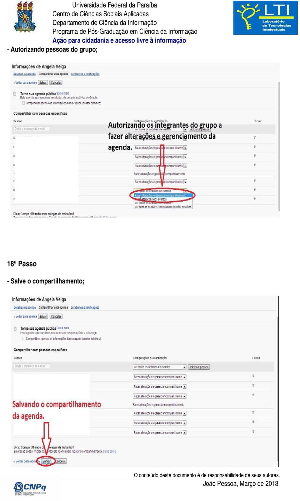 grupo; 18º Passo