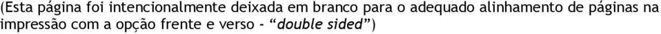 alinhamento de páginas na impressão