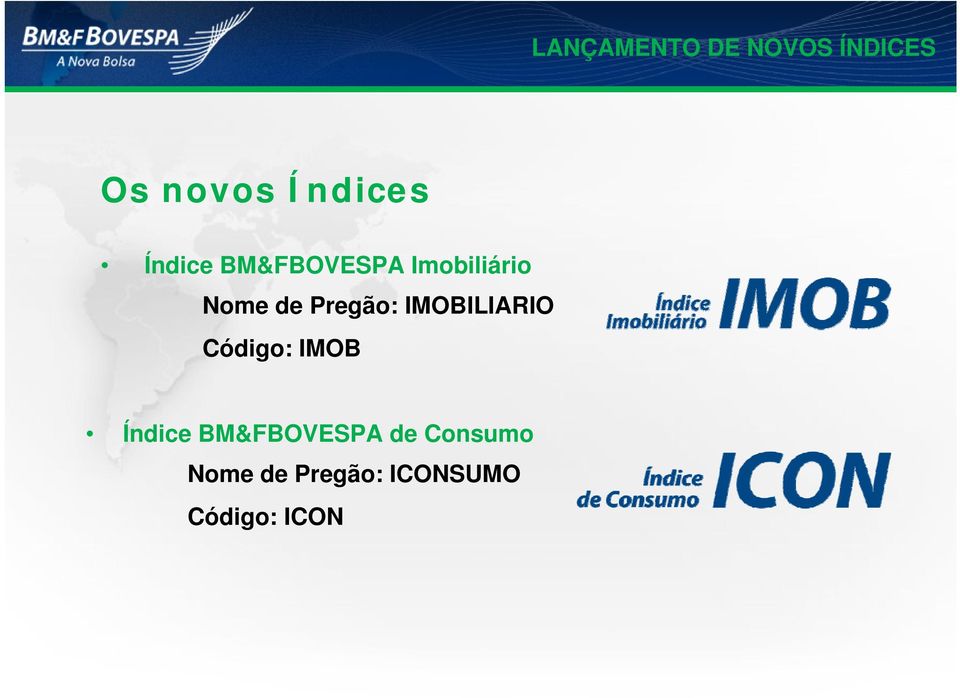 IMOBILIARIO Código: IMOB Índice