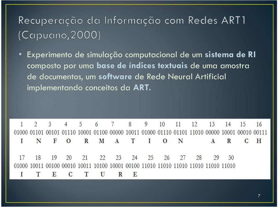 textuais de uma amostra de documentos, um software