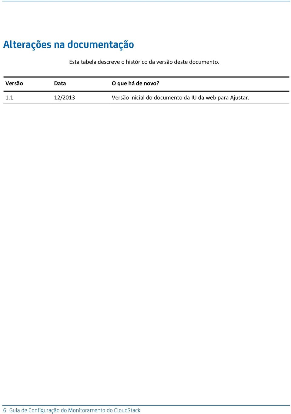 1 12/2013 Versão inicial do documento da IU da web para